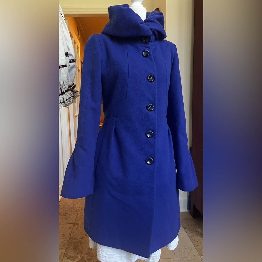 Chic Royal Blue Women's Trench Coat